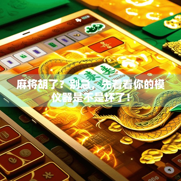 麻将胡了？别急，先看看你的模仪器是不是坏了！