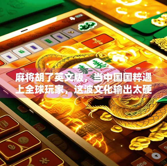 麻将胡了英文版，当中国国粹遇上全球玩家，这波文化输出太硬核！