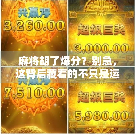 麻将胡了爆分？别急，这背后藏着的不只是运气，还有你没看懂的心理博弈！