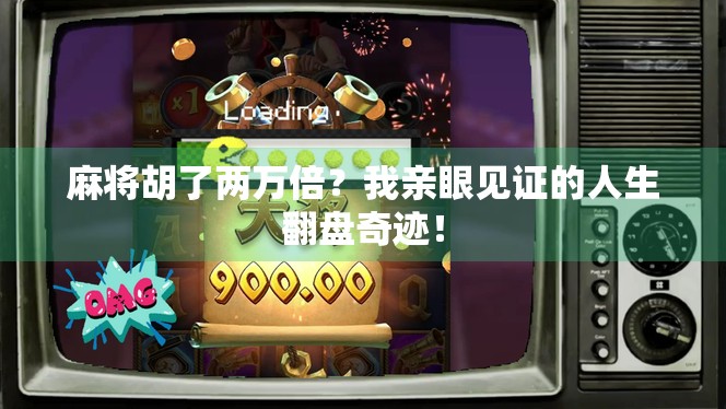 麻将胡了两万倍？我亲眼见证的人生翻盘奇迹！