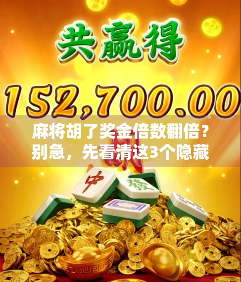麻将胡了奖金倍数翻倍？别急，先看清这3个隐藏规则！