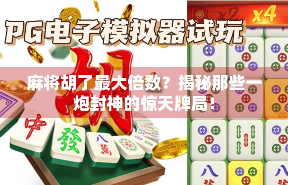 麻将胡了最大倍数？揭秘那些一炮封神的惊天牌局！