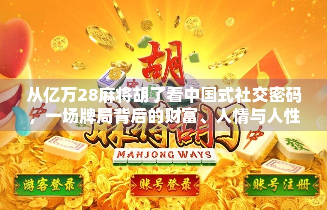 从亿万28麻将胡了看中国式社交密码，一场牌局背后的财富、人情与人性博弈